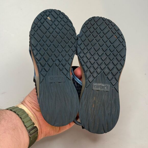 Carter’s Toddler Boys’ Shark Light-Up Sandals Size 12 Blue Summer Shoes - Picture 7 of 11